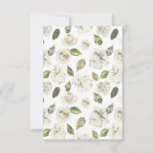 White Garden Floral Save the Date (Achterkant)