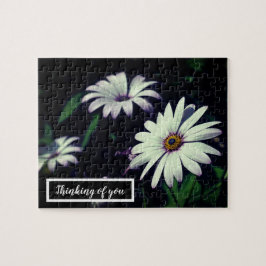 White Garden Flowers Schattig denken aan jou Legpuzzel