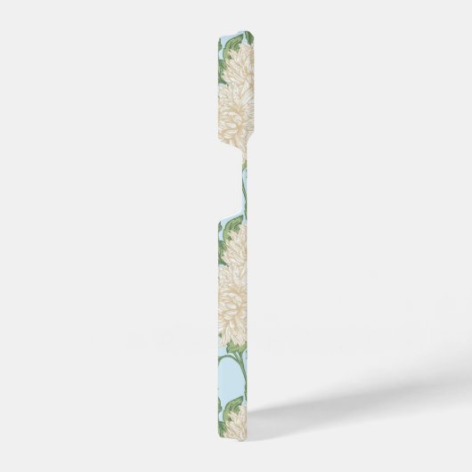 White Garden Mum Flower Pattern iPhone Hoesje (Rechterkant)