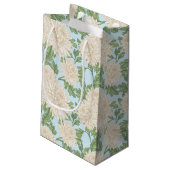 White Garden Mum Flower Pattern Klein Cadeauzakje (Achterkant Gekanteld)