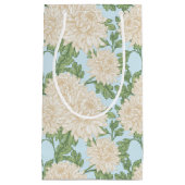 White Garden Mum Flower Pattern Klein Cadeauzakje (Voorkant)
