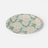 White Garden Mum Flower Pattern Papieren Bordje (Gekanteld)