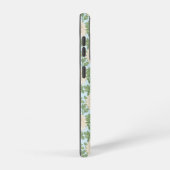 White Garden Mum Flower Pattern Samsung Galaxy Hoesje (Rechterkant)
