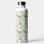 White Garden Mum Flower Pattern Waterfles (Rechts)