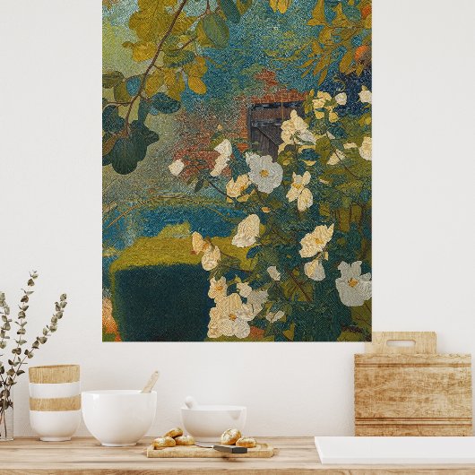 White Garden Poster (Keuken)