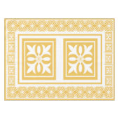 White Garden Trellis Pattern Tafelkleed (Voorkant (Horizontaal))