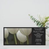 White Garden Tulips Spring Engagement Party Kaart (Staand voorkant)