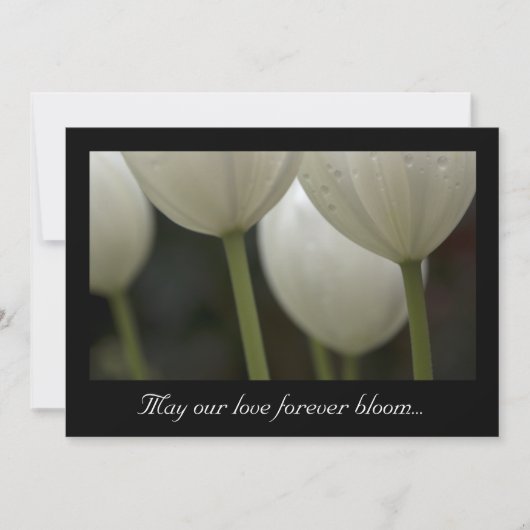 White Garden Tulips Spring Wedding Kaart (Voorkant)