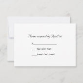 White Garden Tulips Spring Wedding RSVP Card (Achterkant)
