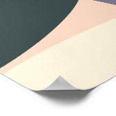 White Gardenia Abstracte Florals Color Block Moder Poster (Hoek)