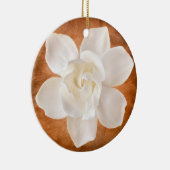 White Gardenia Flower Blossom Floral Keramisch Ornament (Rechts)