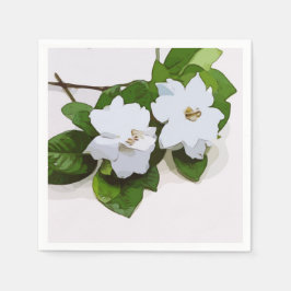 White Gardenia Flower Servet