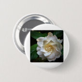 White Gardenia Ronde Button 5,7 Cm (Voorkant /achterkant)