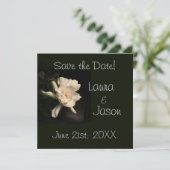 White Gardenia "Save the Date" Square Card Save The Date (Staand voorkant)