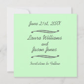 White Gardenia "Save the Date" Square Card Save The Date (Achterkant)