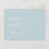 White Garland Trim & Script Vrolijk Kerstfeest Briefkaart (Achterkant)