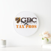 White GBC Tax Pros Wall Clock Grote Klok (Huis)