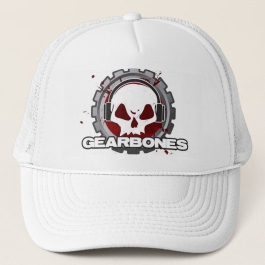 White GearBones Trucker hat Pet (Voorkant)