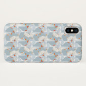 White Geese Pattern Case-Mate iPhone Case (Achterkant (horizontaal))