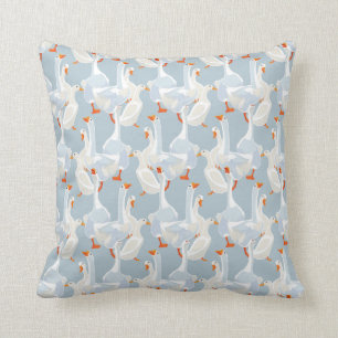 White Geese Pattern Kussen