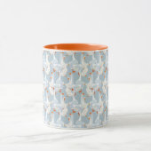 White Geese Pattern Mok (Midden)