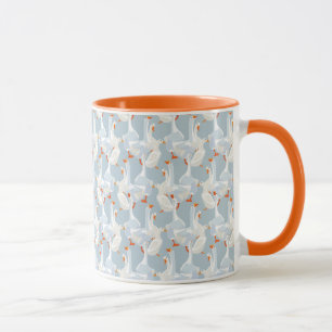 White Geese Pattern Mok