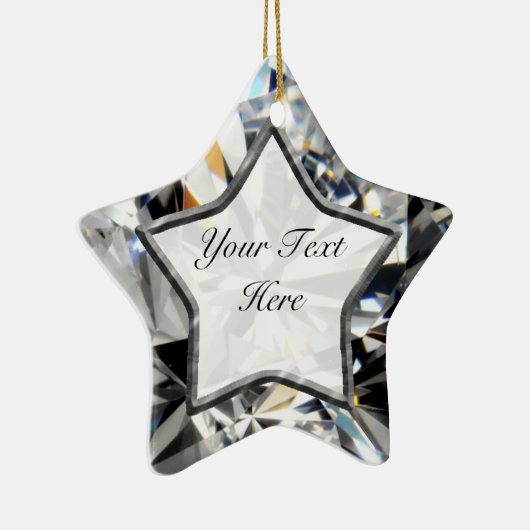 White Gem Star Keramisch Ornament (Rechts)