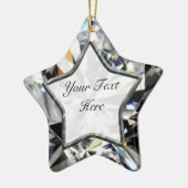 White Gem Star Keramisch Ornament (Links)