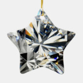 White Gem Star Keramisch Ornament (Achterkant)
