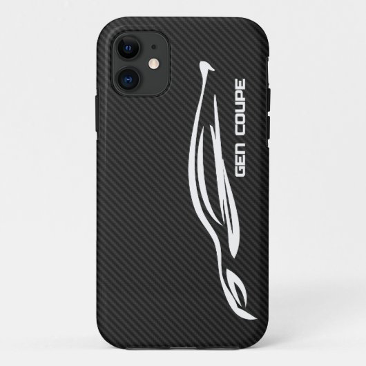 White GEN COUPE Logo Case-Mate iPhone Case (Achterkant)