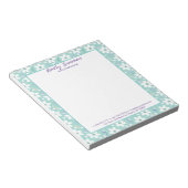 White Gently Flowers Notitieblok (Schuin)