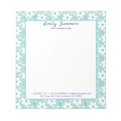 White Gently Flowers Notitieblok (Voorkant)