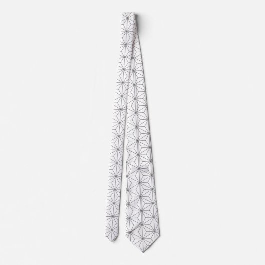 White Geometric Star Mannen Work, Professional Stropdas (Achterkant)