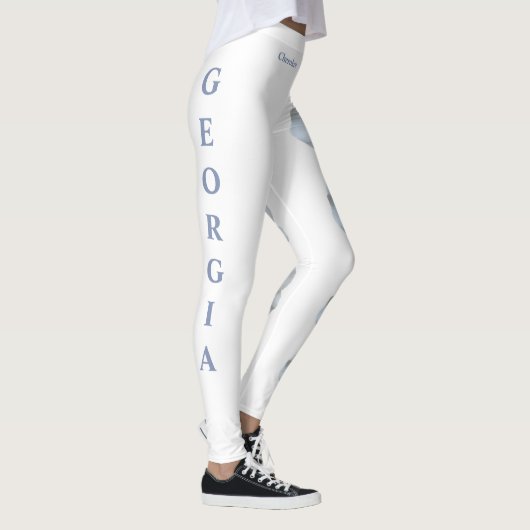 White Georgia State Flower Cherokee Roos Leggings (Rechts)