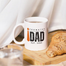 White gepromoveerd tot papa New Dad Vaderdag Quote Koffiemok
