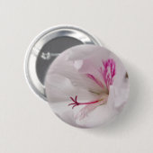 White Geranium Button Badge (Voorkant /achterkant)