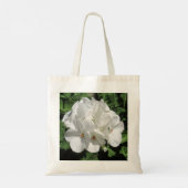 White Geranium Flower foto Tote Bag (Achterkant)