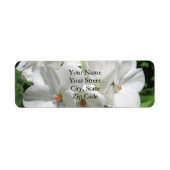 White Geranium Flower Photography Etiket (Voorkant)