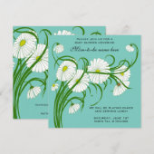 White Gerber Daisy Flowers Boy Baby shower Kaart (Voorkant / Achterkant)