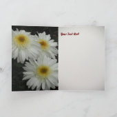 White Gerber Daisy Happy Birthday Kaart (Binnen)