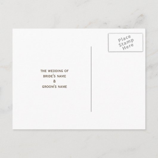 White Gerbera & Barnwood Bewaar de datum Briefkaar Aankondigingskaart (Achterkant)