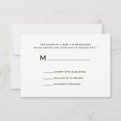 White Gerbera & Barnwood Rustic Wedding RSVP (Achterkant)