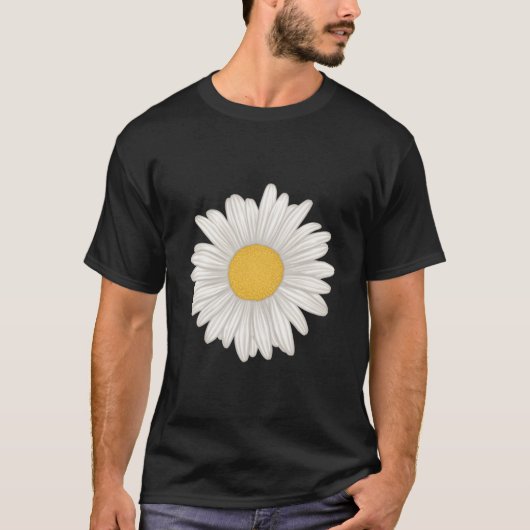 White Gerbera Daisy Flower T-shirt (Voorkant)