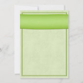 White Gerbera Green Ribbon Invitation Kaart (Achterkant)