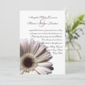White Gerbera Wedding Daisy Kaart (Staand voorkant)