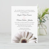 White Gerbera Wedding Daisy Kaart (Staand voorkant)