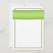 White Gerbera with Green Ribbon Invitation Kaart (Achterkant)