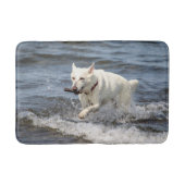 White German Shepard op Lake George Badmat (Voorkant)