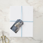 White German Shepard op Lake George Cadeaulabel (Met Touw)