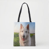 White German Shephard Dog Tote Bag (Voorkant)